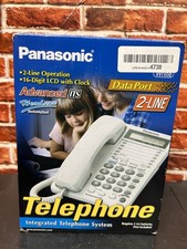 Panasonic KX-TS208W 2-Line Corded Phone Speakerphone LCD White