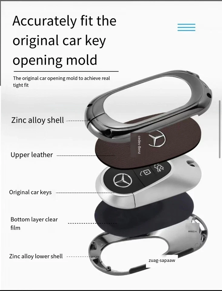 Nueva funda de cuero con llave inteligente remota para Mercedes-Benz S Maybach S480 S680 Foto 4 de 4