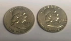 Ben Franklin Half Dollar 1957-1963 90% Silver Lot of 2- Beautiful Coins