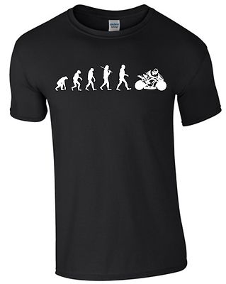 Motorrad Evolution Motorradfahren T-Shirt Herrenshirt Männer biken Bike S393