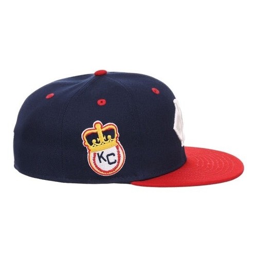 Ebbets Field Flannels Kansas City Monarchs Hat Negro League Blue Red Size 7 1/8 - Picture 18 of 24