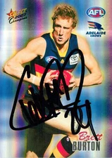 Signed 2007 Adelaide Crows AFL Select Champions Holofoil Card - Brett Burton