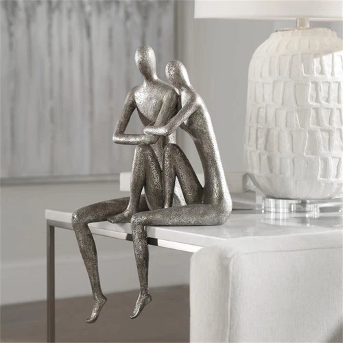 Uttermost Courtship Contemporary Resin Figurine in Antique Nickel - Picture 6 of 6