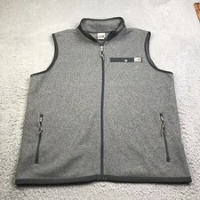 The North Face Gordon Lyons Full-Zip Vest Mens XL Gray Sweat Knit Fleece