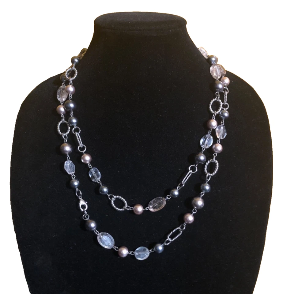 Colar de contas de pérolas falsas Premier - Imagem 2 de 3