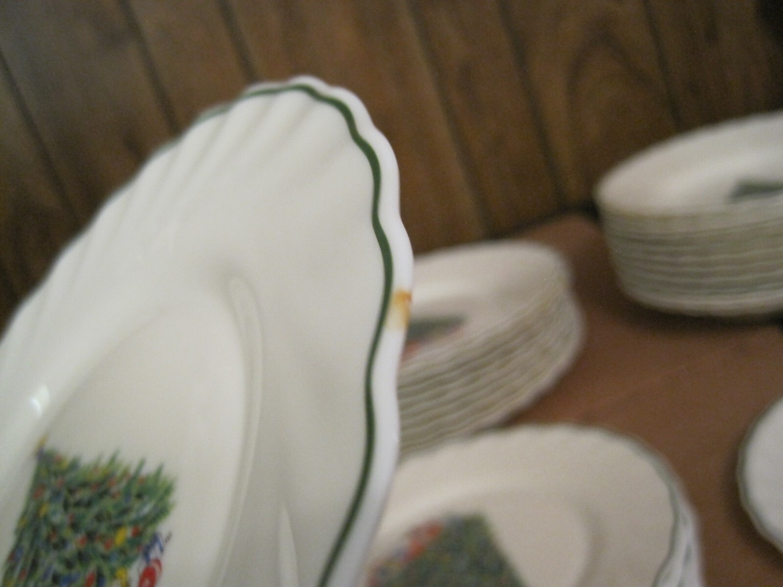 VINTAGE HOUSE OF SALEM PORCELLE 45 PIECE CHRISTMAS TREE DINNERWARE eBay