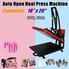 PICK-UP 16" x 20" Auto Open Clamshell Slide Out Heat Press Machine Vertical 110V