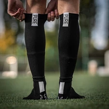 1 Pair Black Soccer Leg Shin Guard Socks Sleeves Football Calf Legging Futbol