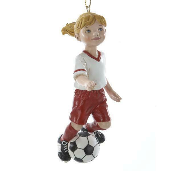 girl soccer ornament