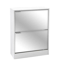 SCARPIERA SPECCHIO SLIM 2 ANTE 80*63*24 cm DOPPIA PROFONDITA SALVASPAZIO MODERNA
