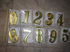 New 0-9 House Number Sign Gold Metal Household Number Apt number Durable