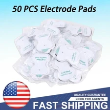 50Pcs Snap On Replacement Electrode Pads Bulk Fit Tens Unit Therapy Massager New