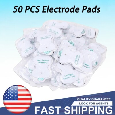 #ad #ad 50Pcs Snap On Replacement Electrode Pads Bulk Fit Tens Unit Therapy Massager New $8.50