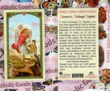 Novena to St. Saint Raphael the Archangel  - Laminated Holy Card HC9-532E