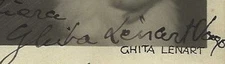 SHOW_FAMOUS SINGERS_GHITA LENART_VAGUE_AUTOGRAPHED PHOTOGRAPH_APULIA_RARE