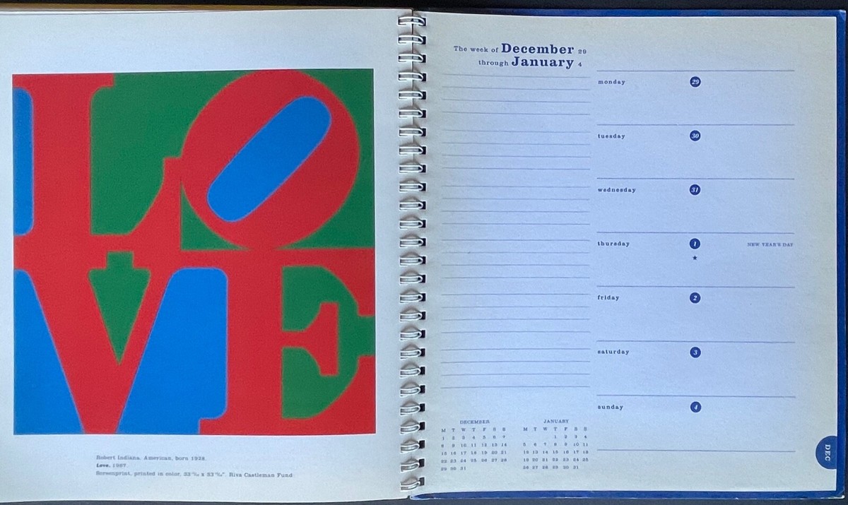 Original MOMA 1997 POP Appointment Calendar with Wonderful Design