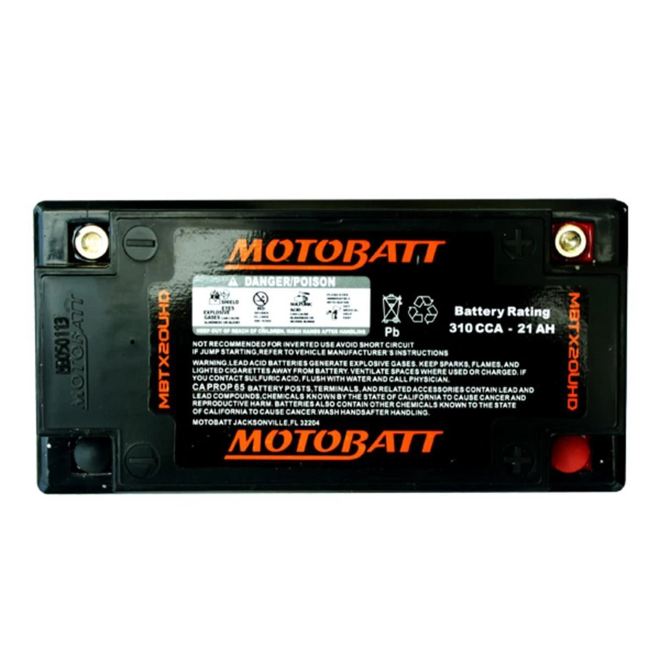Motobatt Battery for Harley Davidson SPORTSTER 883 XLH 1986-2003 AGM - Image 4 of 4