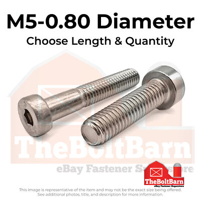 #ad M5 0.8 A2 70 Stainless Steel Low Head Socket Cap Screws Choose Length amp; Qty $303.11