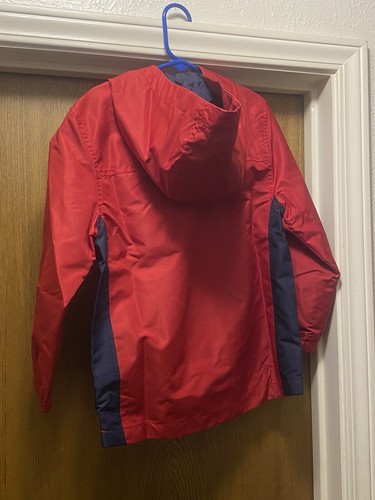 Tommy Hilfiger, Boys' Quarter-Zip Pullover Raincoat, Red, 5 - Picture 3 of 5