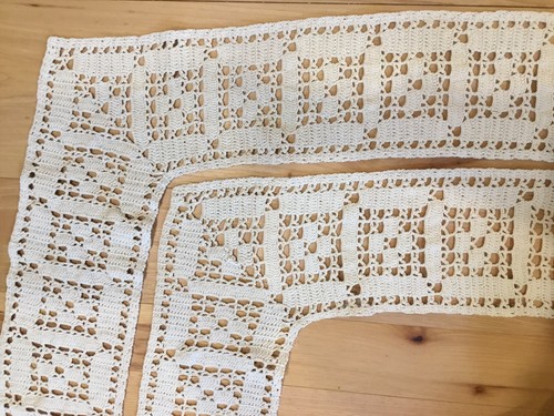 Gehäkelte Platten_4_Handarbeit_Elfenbein_Vintage_sehr selten_Meisterhafte Handarbeit_Exc - Bild 9 von 12