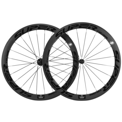Superteam 700C Carbon Wheelset 50mm 23mm V Shape Rim Brake Carbon 