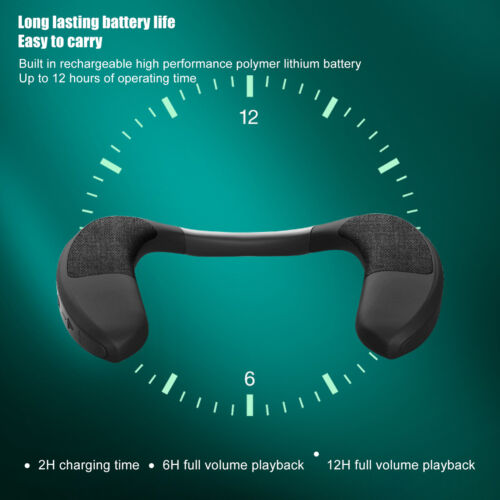 Ergonomic Neckband Wireless Speaker With Noise Cancelling Mic Clear Calls UPP - Picture 9 of 24