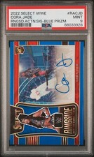 Cora Jade WWE Select Ringside Action Signatures Blue Auto RC Rookie /49 PSA 9