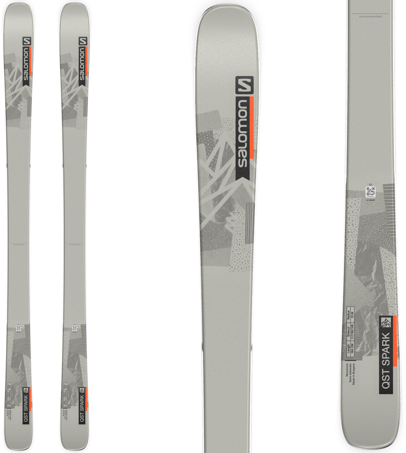 Salomon QST Skis 164 cm SKIS ONLY (Bindings Not Included) eBay