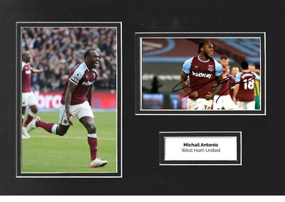 MIchail Antonio Signed 12x8 Photo Display West Ham United