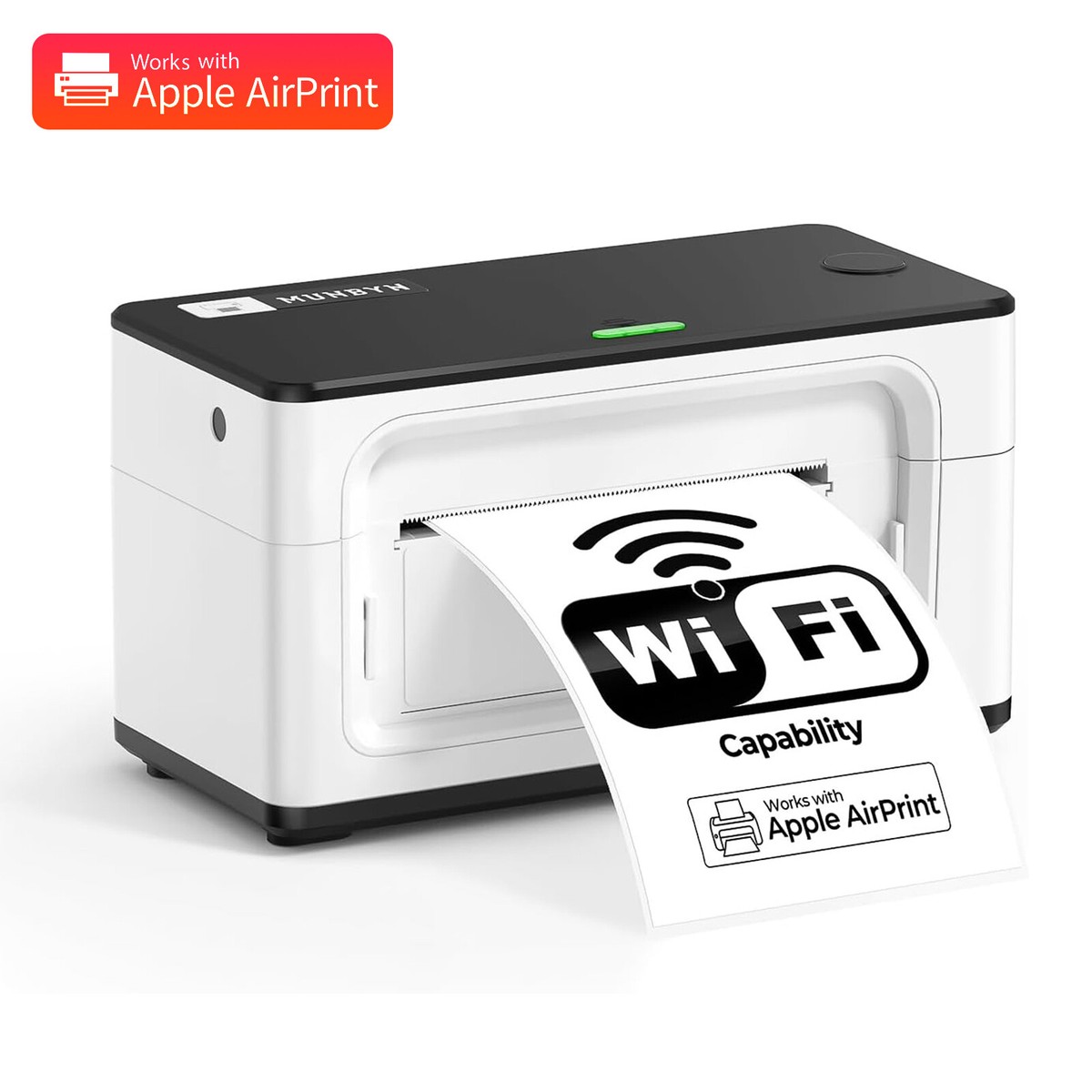 MUNBYN Wireless Label Printer Wi-Fi Thermal Printer for AirPrint