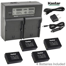 Kastar 4 Battery  Dual Ultra Fast Charger for Canon LP-E17 LPE17 LC-E17