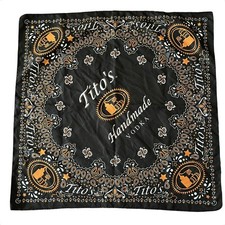TITOS Handmade VODKA Logo Black Orange Bandana Head Scarf Hanky Motocore