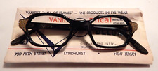 Vintage VANITY OPTICAL Young Girl Deluxe Black 46/20 Eyeglass Frame NOS 302
