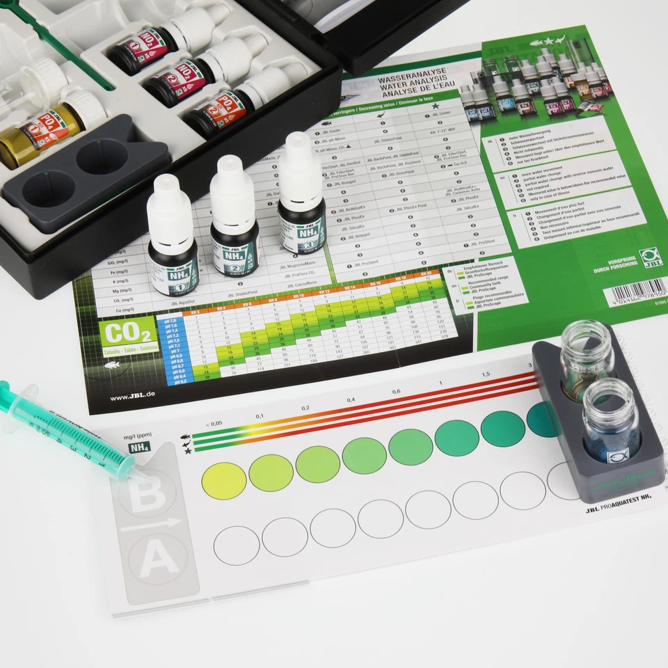 JBL COMBISET TEST Plus NH 4 NH 3 Wassertest Koffer Koi Teich Aquarium Fisch SET - Bild 4 von 4