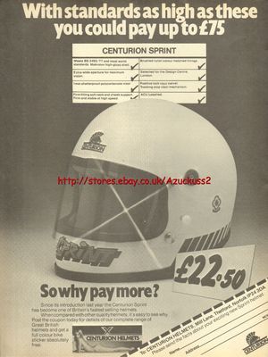 Centurion Sprint Helmet Motorcycle 1978 Magazine Advert #729 | eBay Centurion Sprint Helmet Motorcycle 1978 Magazine Advert #729 | eBay