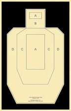 Official USPSA / IPSC Practice Targets [22.5" x 34.5"] (100 targets) Dark Bkgrnd