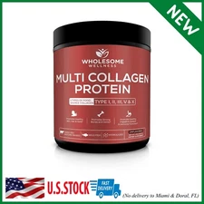 Multi Collagen Protein Powder Hydrolyzed (Type I II III V X) Grass-Fed All-in-On