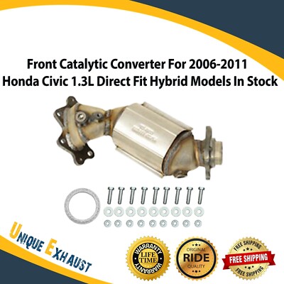 Front Catalytic Converter For 2006-2011 Honda Civic 1.3L Direct Fit Hybrid Model