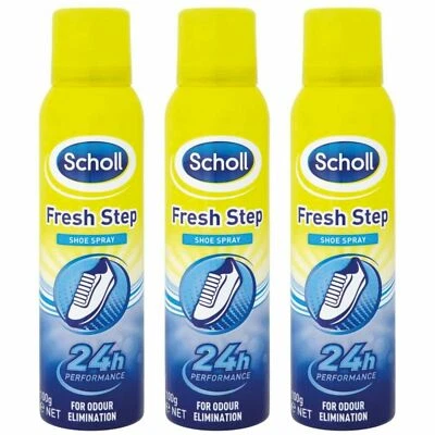 Scholl Fresh Step Shoe Spray 24h Odour Protection & Freshness 150ml (Pack 3)
