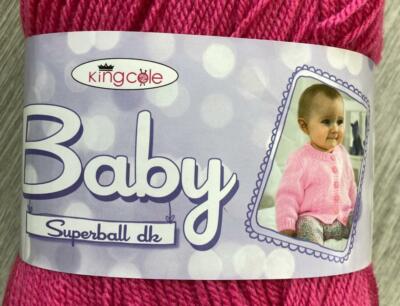 King Cole BABY SUPERBALL DK Knitting Yarn 250g - 231 Fuchsia