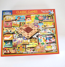 White Mountain "Classic Games" 500 Piece Jigsaw Puzzle Collage Made In the USA