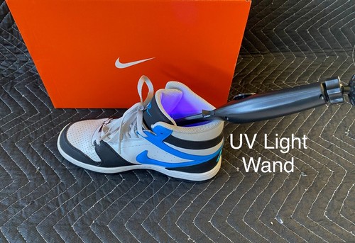 Nike Prestige IV 4 Hi US Mens Size 8 High Top 584614-044 White Black Blue - Picture 11 of 12