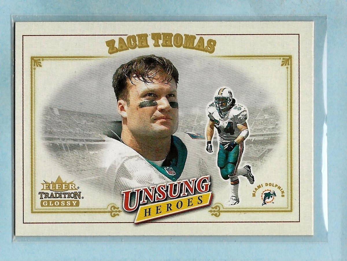 ZACH THOMAS - 2001 Fleer Tradition Glossy - #314 - Dolphins -Comb
