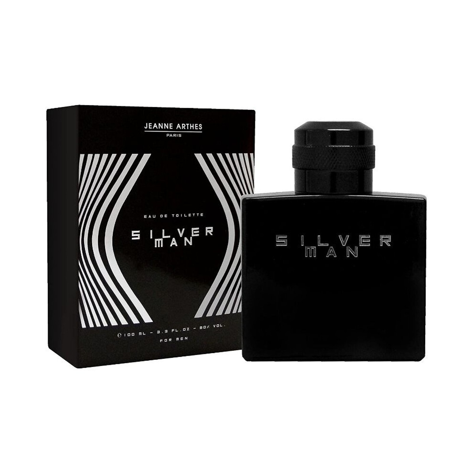 Silver Man by Jeanne Arthes 100ml EDT Spray for Men **Boxed**
