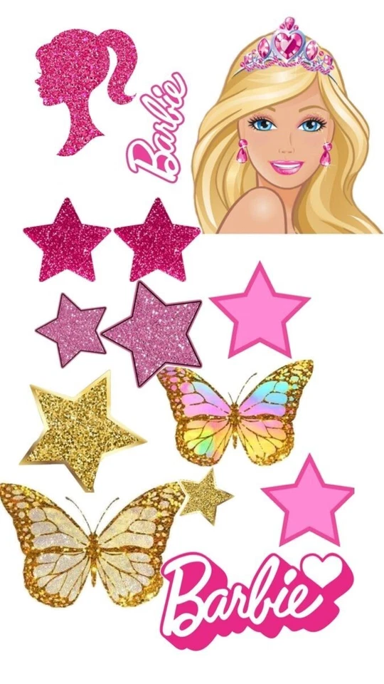 Barbie Tortenaufleger Barbie Esspapier Fondant zum selbst dekorieren - Bild 4 von 4