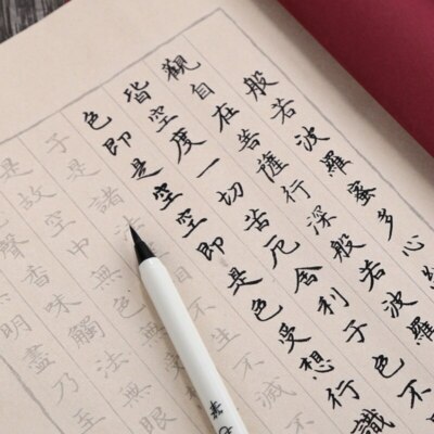 Chinese Calligraphy Scripture Buddhism Character Brush Calligraphy Copybook