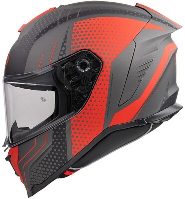 HELM MOTORRADHELM INTEGRAL FIBER PREMIER HYPER BP92 ROT SCHWARZ MATT GR XL