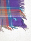 Polo Ralph Lauren Purple Multicolored Plaid & Check Cotton Fringe Scarf 23"X21" — photo 6