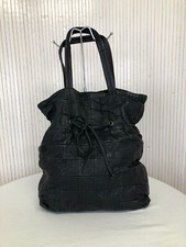Borsa Tote Cotélac Patchwork In Pelle Di Agnello Nero Regalo Per Donna