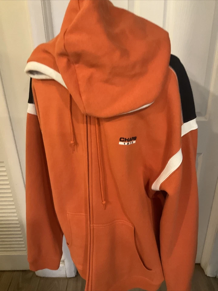 Ralph Lauren Hombre Naranja XL Chaps Cremallera Completa Sudadera con Capucha Foto 3 de 4